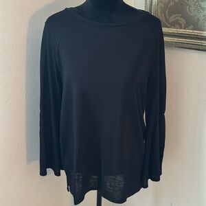 Sanctuary black Sz S long bell sleeves light sweater